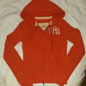 🍁Hollister zip up hoodie XS- fits bigger